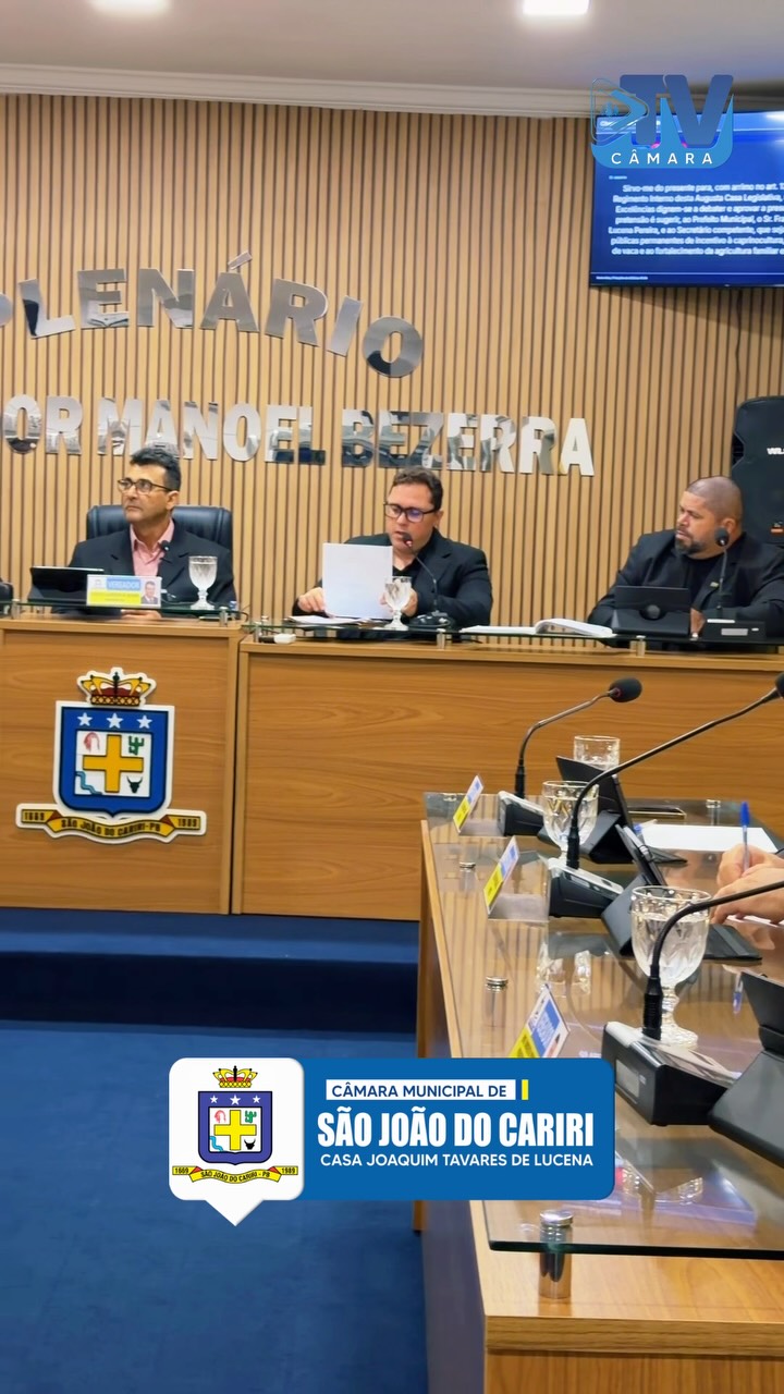 🏛️📲 Câmara de São João do Cariri abre oficialmente os trabalhos legislativos do segun...