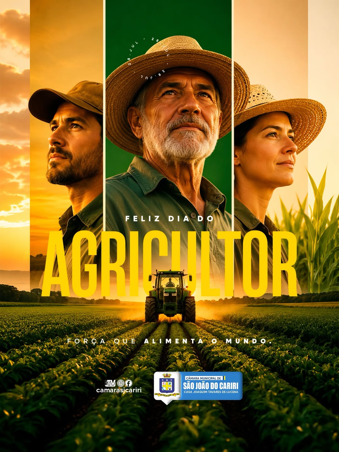 🧑‍🌾 Hoje, 28 de julho, celebramos o Dia do Agricultor.