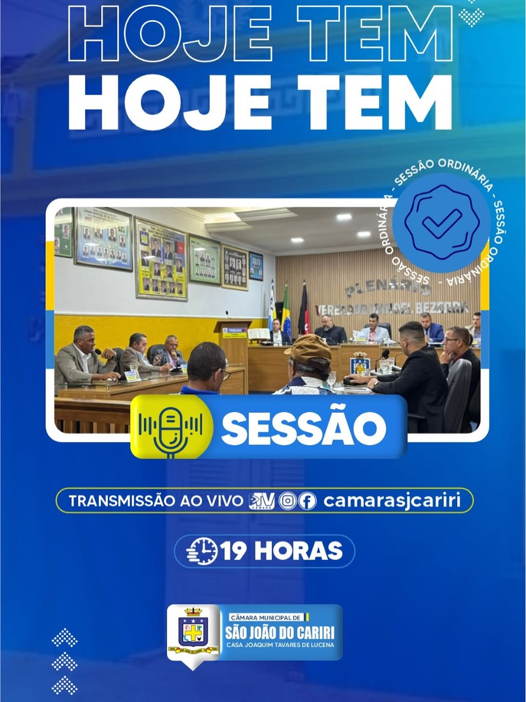 Hoje tem sessão! 📢🏛️