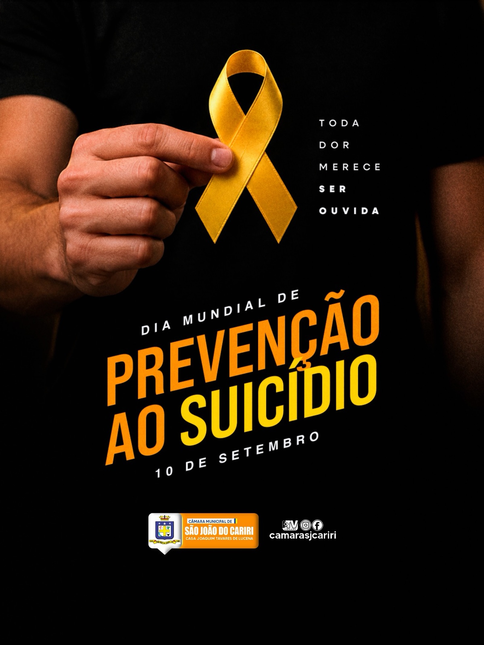 💛 10 de setembro | Dia Mundial de Prevenção ao Suicídio