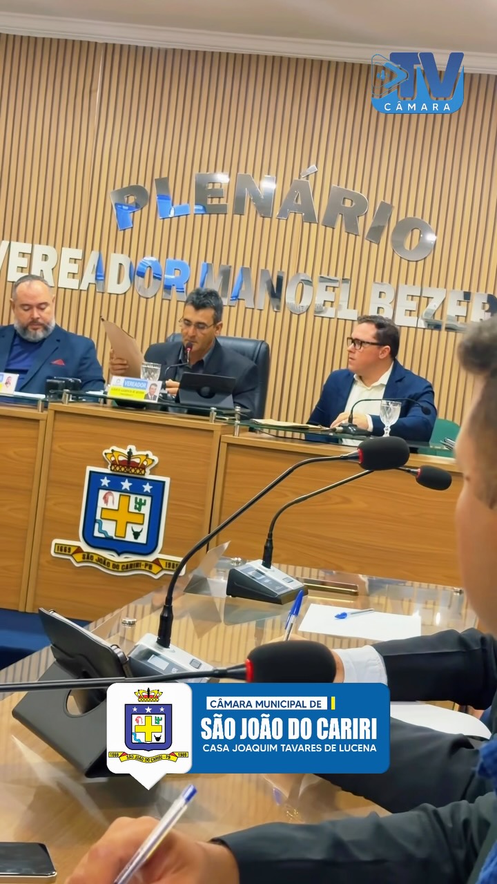 Câmara de São João do Cariri realiza 4ª sessão ordinária do segundo período legislativo