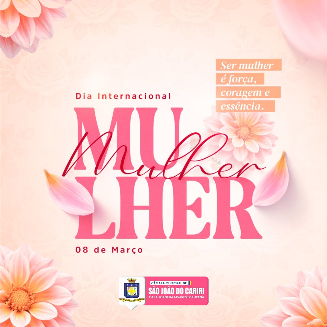 Câmara de São João do Cariri presta homenagem às mulheres no 8 de Março