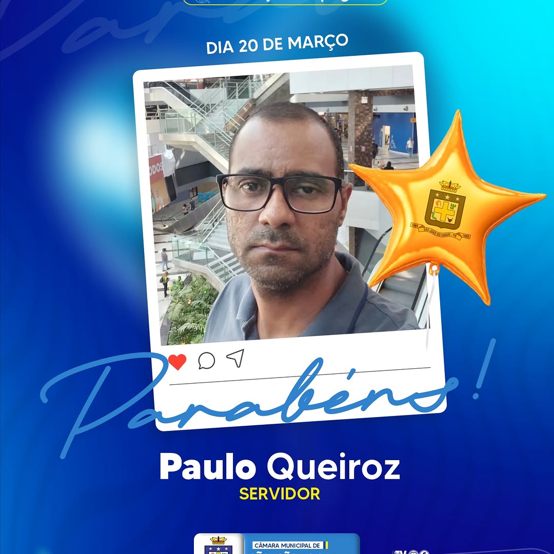 Câmara de São João do Cariri Parabeniza Servidor Paulo Queiroz