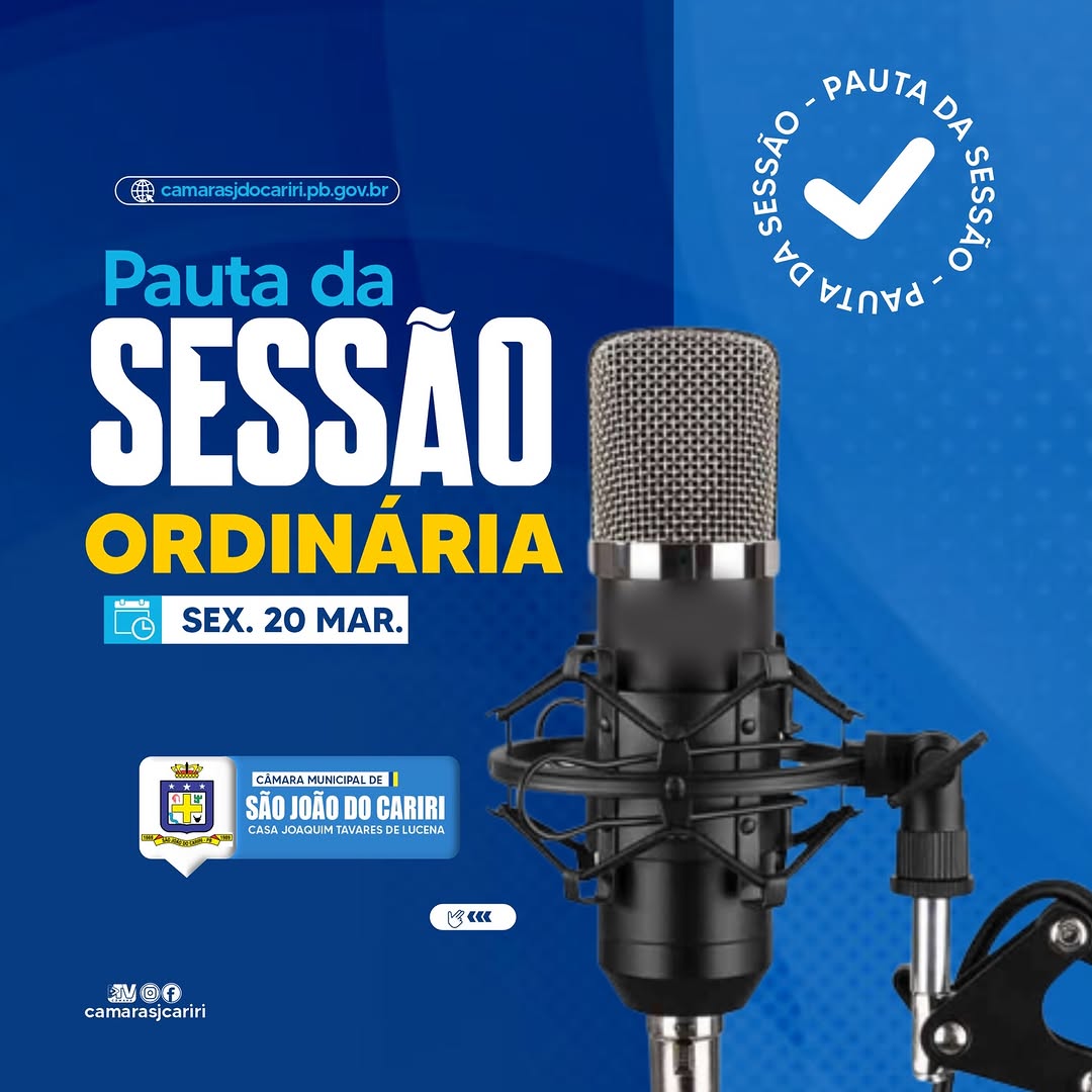 Câmara de São João do Cariri Destaca Proposituras Aprovadas na Última Sessão