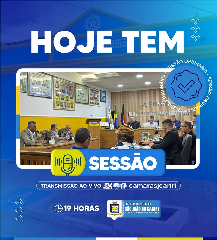 Câmara realiza 8ª sessão ordinária nesta sexta às 19h